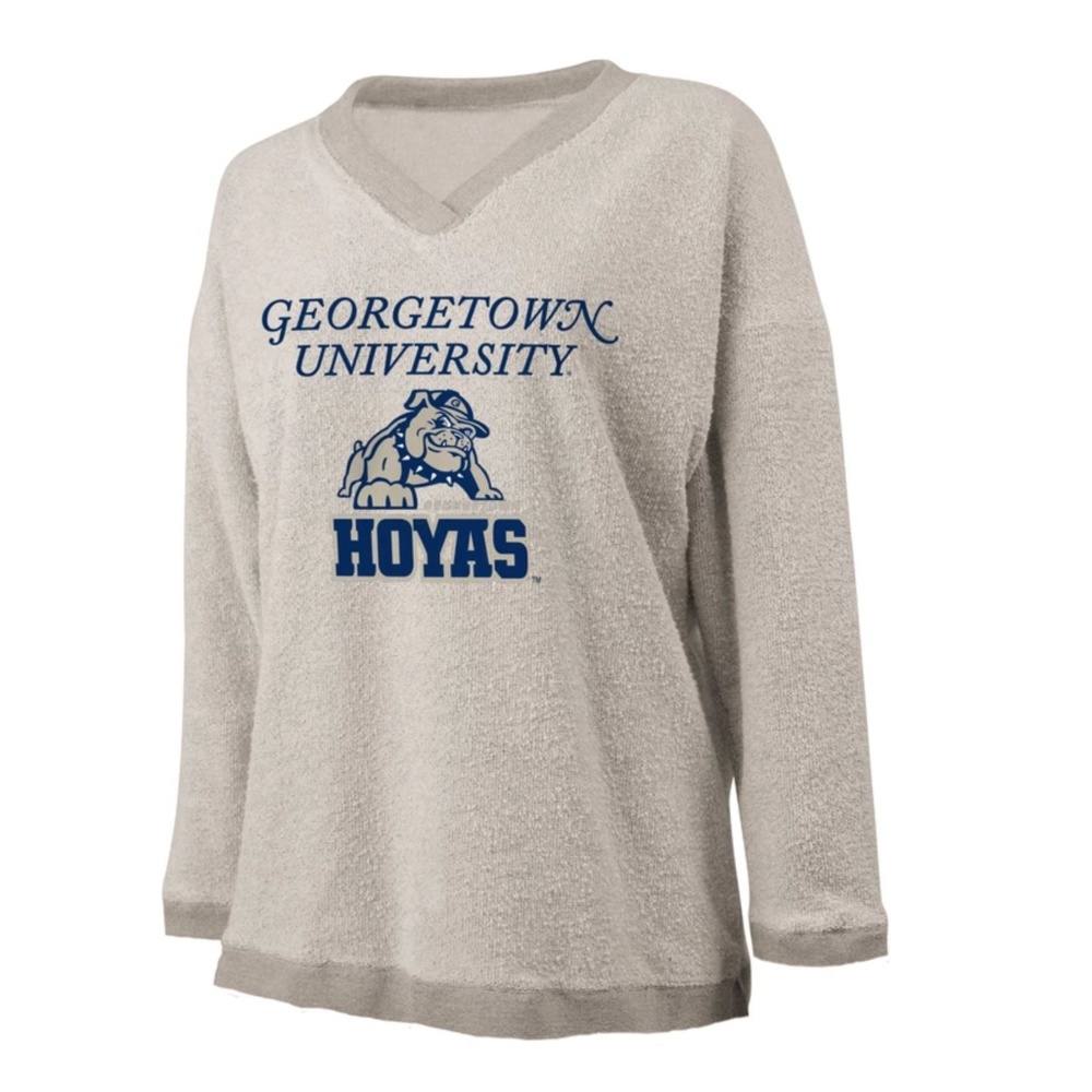 Georgetown University Hoyas V Neck Woolly Sweater